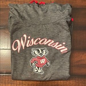 Campus Heritage Gray Hoodie with Red Trim